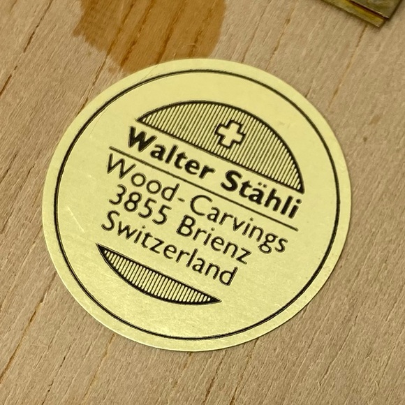 🎉LAST CALL🎉Vintage Walter Stahli Switzerland Wood Inlay Floral Wall Hanging - Picture 16 of 16